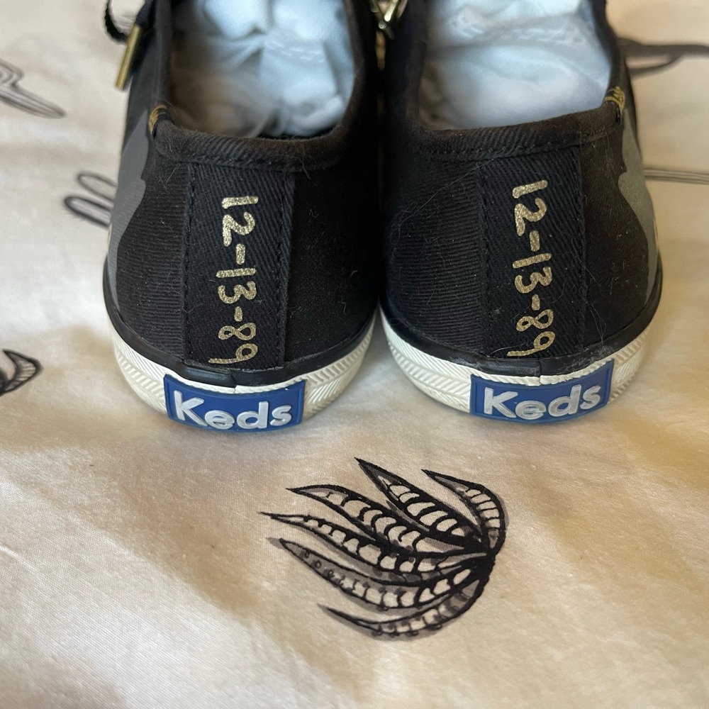 Keds Taylor Swift Sneaky Kitty Black Canvas Sneakers sz 6 - Picture 3 of 4
